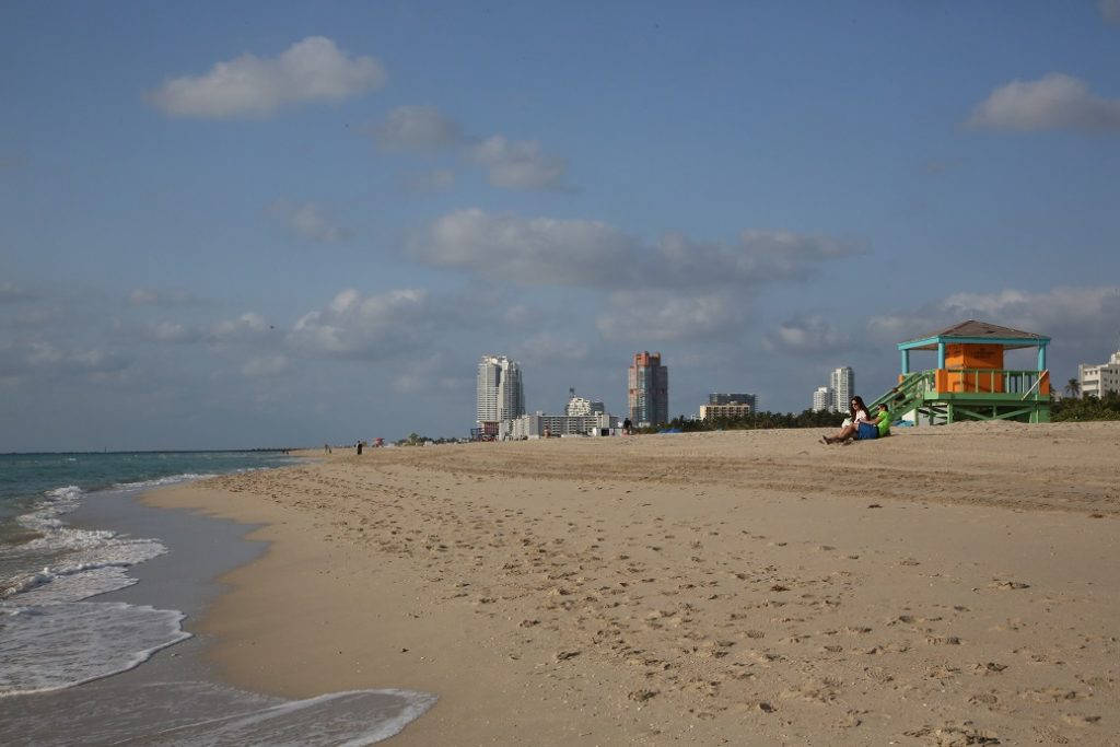 En fredelig morgenstund på South Beach. Foto: Erik Valebrokk