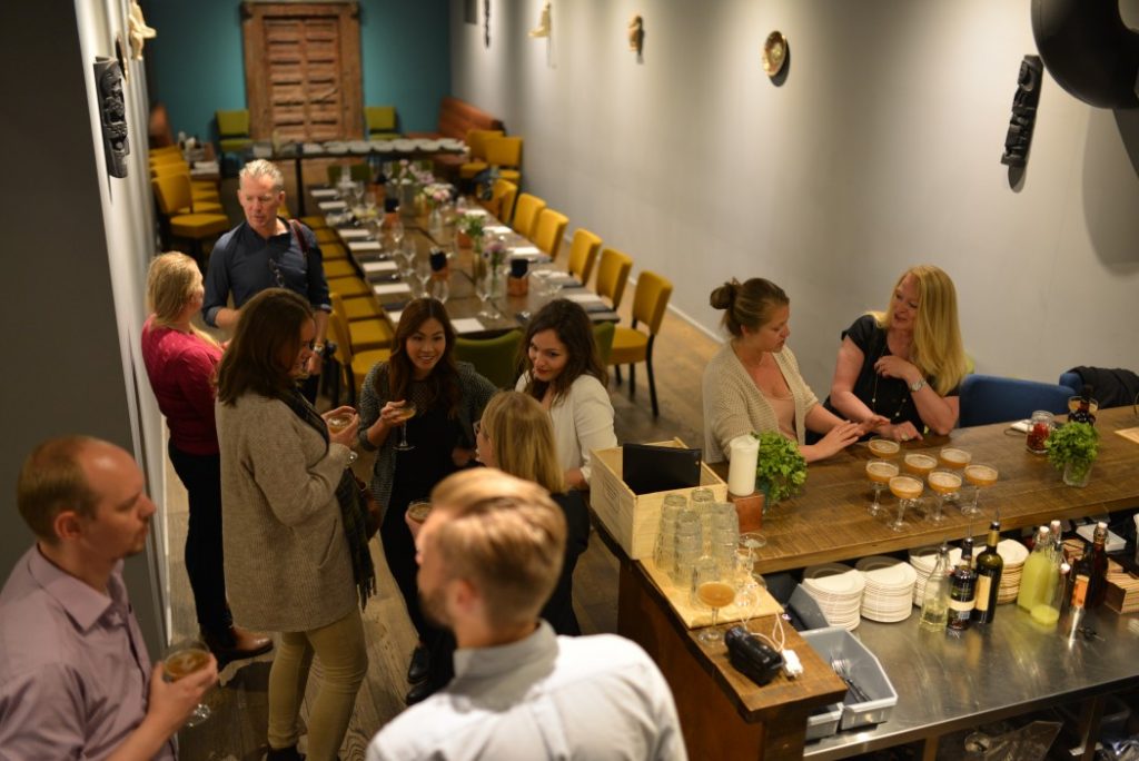 Erik og bloggerne. En ny, men hyggelig erfaring. Foto: 