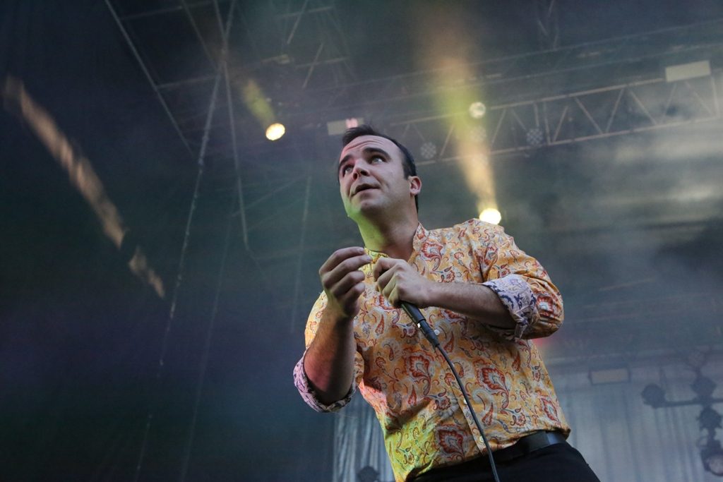 Samuel T. Herring i Future Islands var så til de grader dagens mann på fredag. Foto: Erik Valebrokk