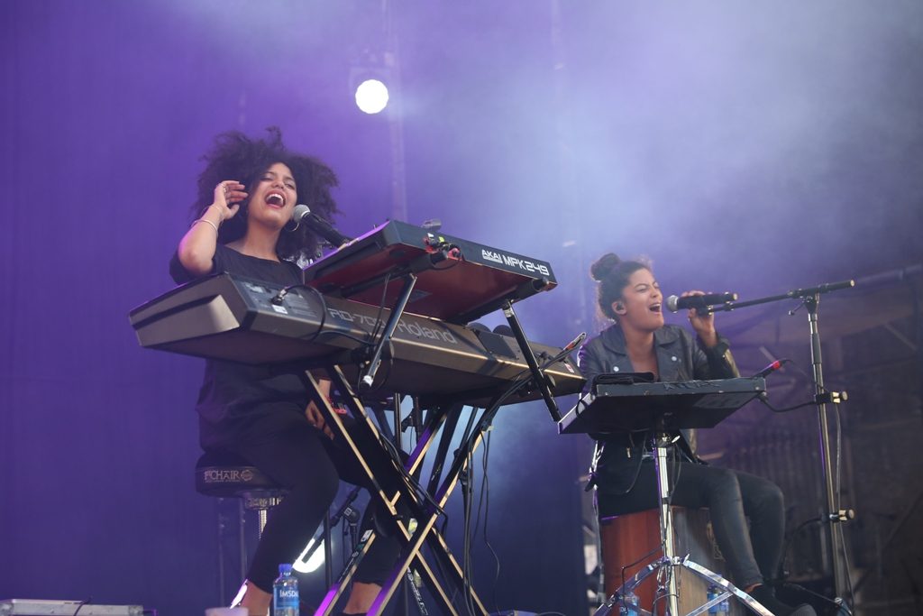 Den fransk-kubanske tvillingduoen Ibeyi var et spennende møte. Foto: Erik Valebrokk