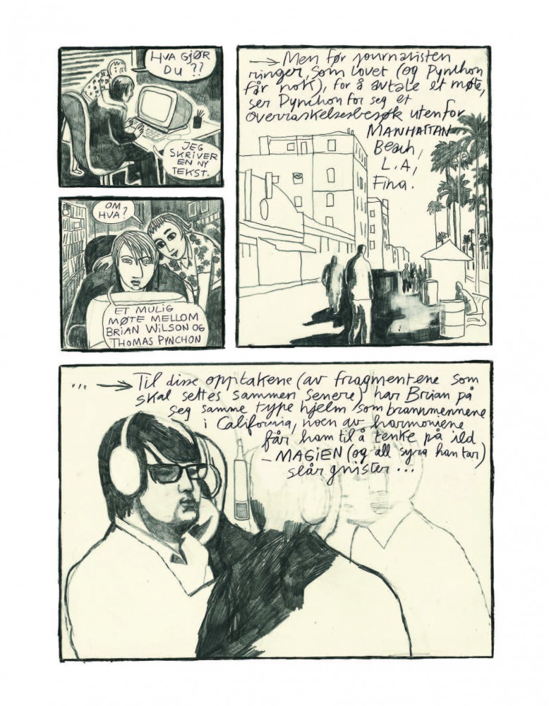 And tonight's special guest artist is... Brian Wilson! Så ikke den komme. Faksimile: No Comprendo Press