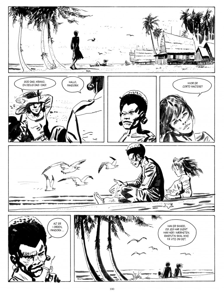 Ordknappe sekvenser som denne er med på å gjøre Balladen om det salte hav til et mesterverk. © Cong, Sveits. Gjengitt med tillatelse fra Minuskel forlag