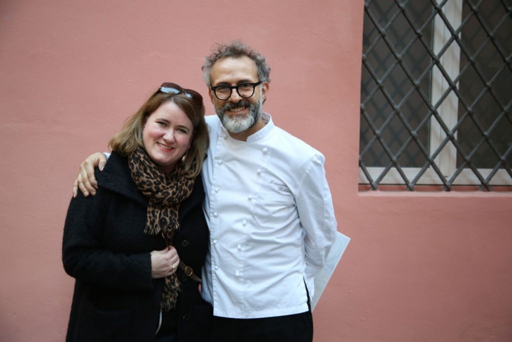 Ekte toppmøte! Helles Kitchen møter Massimo Bottura. Foto: Erik Valebrokk