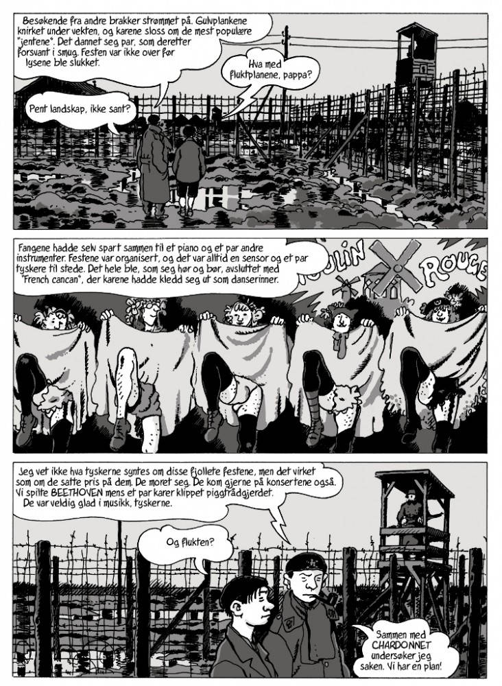 Det var så som så med underholdningen i fangeleiren. Faksimile: Minuskel Forlag