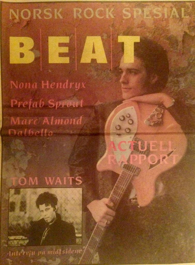 Bjørn Kulseth som posterboy på forsiden av BEAT i 1986.