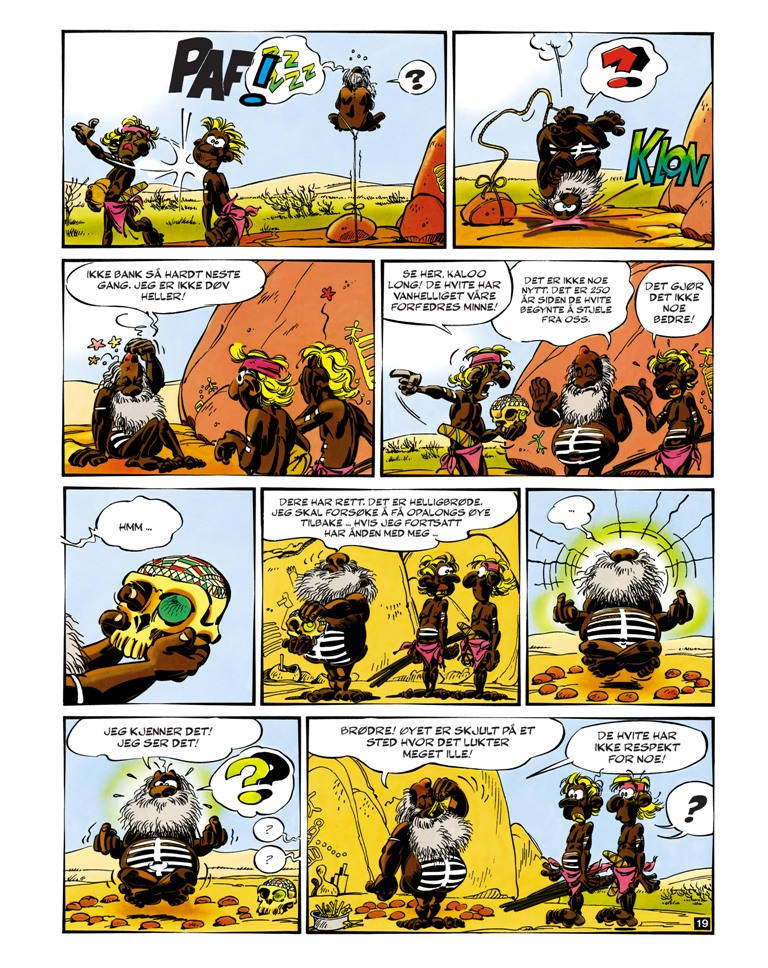 Strålende humor fra albumet Monolitten fra Kaalson Long. Faksimile: Outland/Zoom