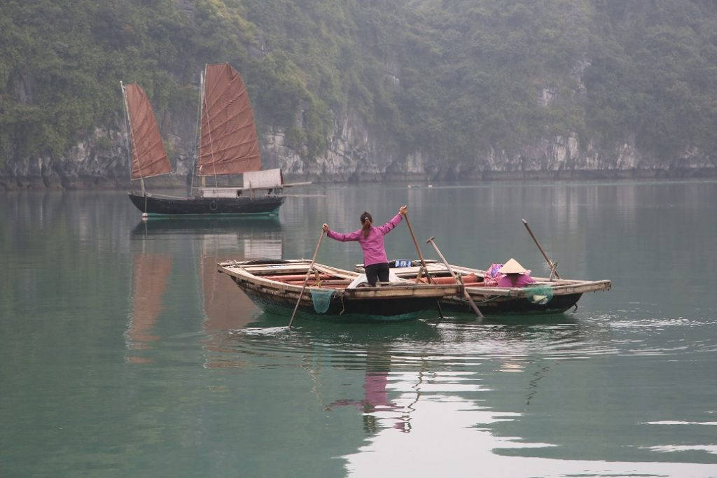 På utflukt i Ha Long Bay der vi så en gammel fiskelandsby som i dag er omgjort til museum. Foto: Erik Valebrokk