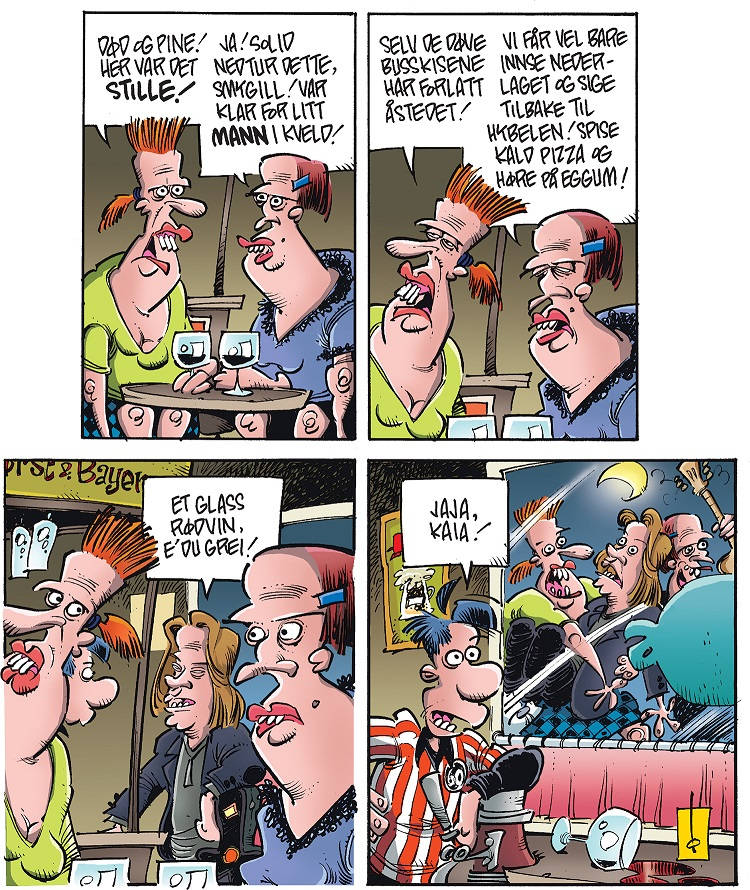 Jan Eggum fylte 60 år 8. desember 2011, og Frode Øverli tegnet denne hyllesten til den folkekjære trubaduren. Faksimile: Frode Øverli/Egmont Publishing