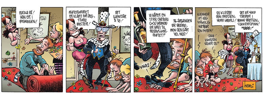 Per april 2012 hadde Frode Øverli levert 4000 Pondus-striper. Faksimile: Frode Øverli/Egmont Publishing