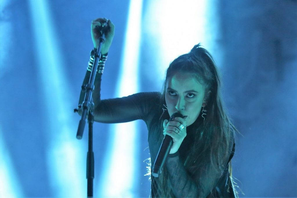 Ingrid Helene Håvik og Highasakite gjennomførte en knakende god konsert. Foto: Erik Valebrokk
