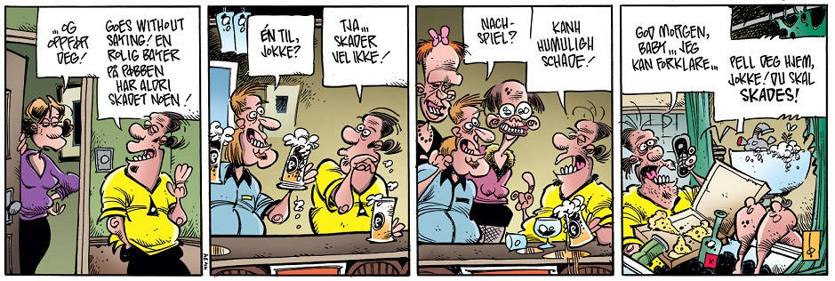 "En rolig bayer på pøbben..." Faksimile: Frode Øverli/Egmont Publishing