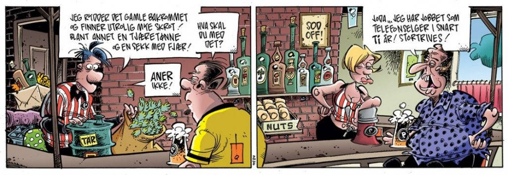 Tjære og fjær er jo gått helt av moten. Takk til Frode for gjenopplivingen. Faksimile: Frode Øverli/Egmont Publishing