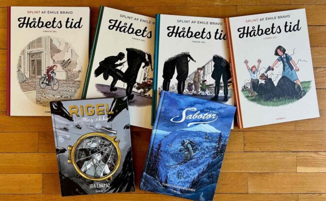 Fantastiske tegneserieromaner om den andre verdenskrig. Foto: Erik Valebrokk
