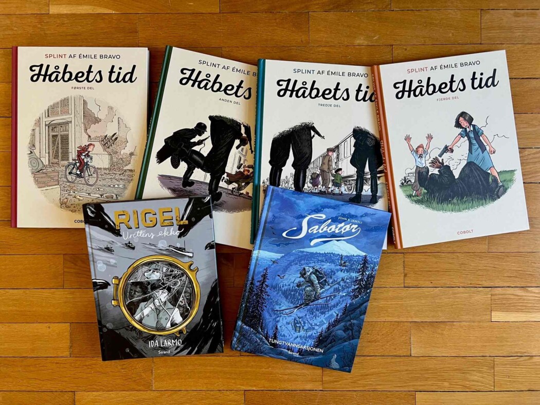 Fantastiske tegneserieromaner om den andre verdenskrig. Foto: Erik Valebrokk