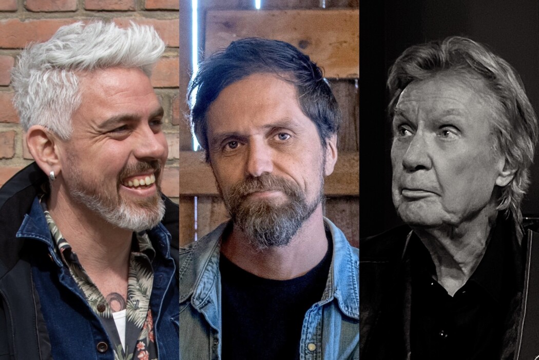 Tre vise menn: Trygve Skaug, Erik Lukashaugen og Benny Borg, alle ute med nye plater. Foto: Erik Valebrokk/Petter Rustad/Erik Valebrokk