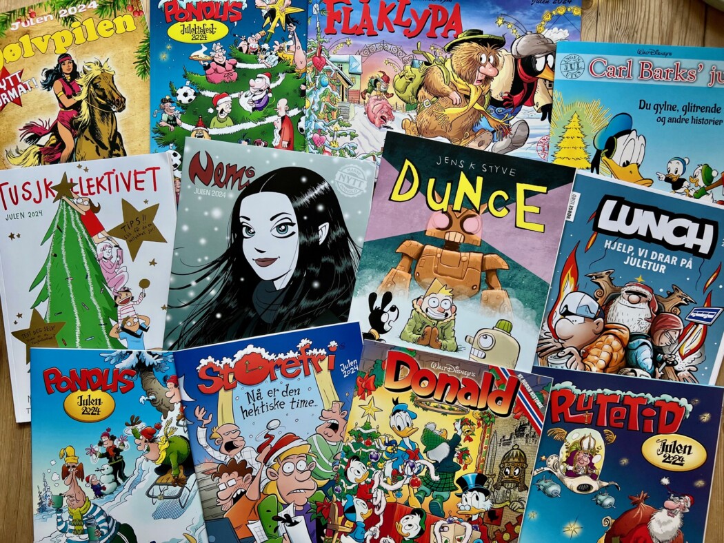 For meg er disse 12 juleheftene årets viktigste. Foto: Erik Valebrokk