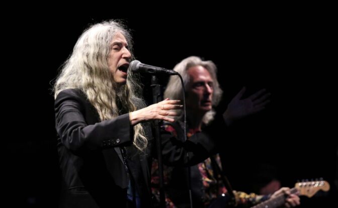Patti Smith og Lenny Kaye på Heartland-festivalen i Danmark i 2018. Foto: Erik Valebrokk