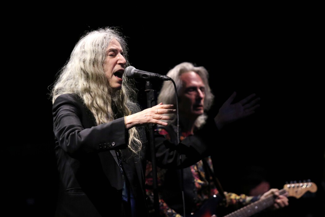 Patti Smith og Lenny Kaye på Heartland-festivalen i Danmark i 2018. Foto: Erik Valebrokk